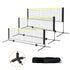 Badminton Net, Height Adjustable Volleyball Net, 10ft Wide Foldable Pickleball Net, Portable Easy Setup Tennis Net Set with Poles, Stand and Carry Bag, for Kids Backyard Game Indoor Outdoor Use