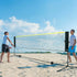 Badminton Net, Height Adjustable Volleyball Net, 10ft Wide Foldable Pickleball Net, Portable Easy Setup Tennis Net Set with Poles, Stand and Carry Bag, for Kids Backyard Game Indoor Outdoor Use
