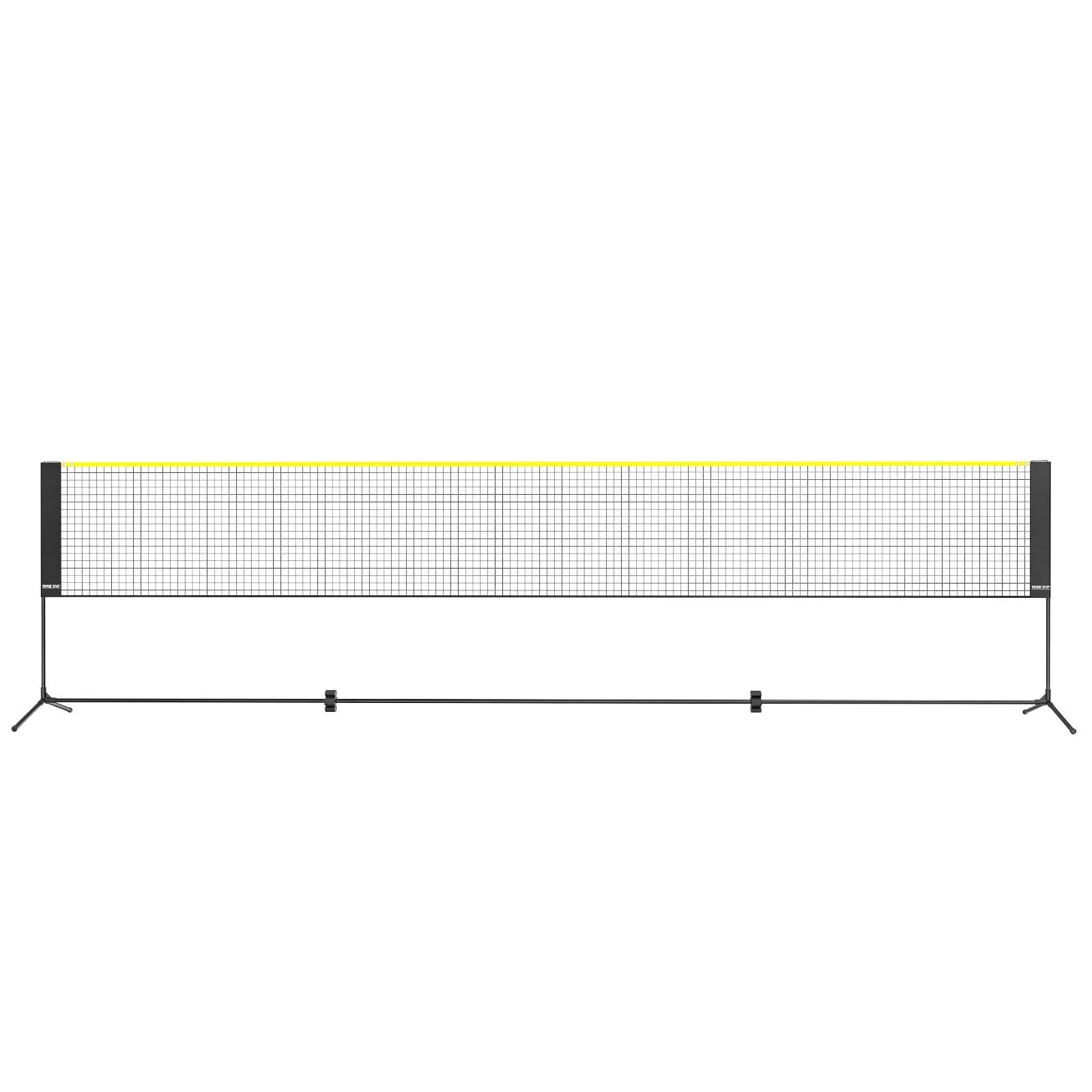 Badminton Net, Height Adjustable Volleyball Net, 17ft Wide Foldable Pickleball Net, Portable Easy Setup Tennis Net Set with Poles, Stand and Carry Bag, for Kids Backyard Game Indoor Outdoor Use