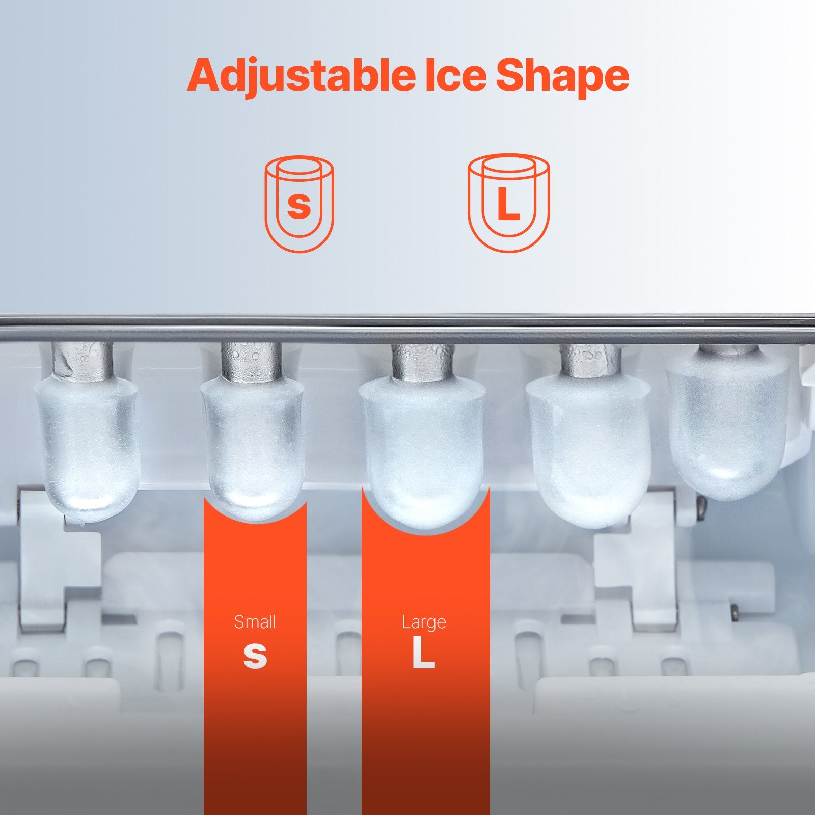 Portable Countertop Ice Maker 26Lbs/24H Self-Cleaning with Scoop Basket