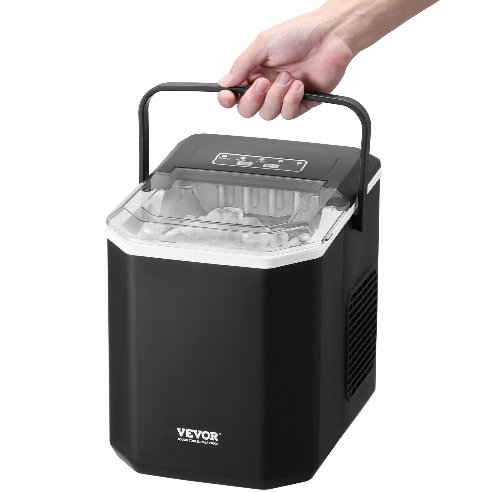 Portable Countertop Ice Maker 26Lbs/24H Self-Cleaning with Scoop Basket