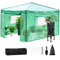 VEVOR 12\'x 8\'x 8\' Pop-Up Greenhouse, Set Up in Minutes, Portable Greenhouse with Doors & Windows. High Strength PE Cover & Powder-Coated Steel Construction