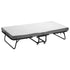 Rollaway Bed, 96.5 cm x 190 cm Folding Bed with 10 cm Mattress, Twin Size Foldable Bed with Sturdy Metal Frame & Memory Foam Mattress, Portable Roll Away Bed with Mattress, for Adults, Guest