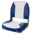 Boat Seat, 480 mm Low Back Boat Seat, Folding Boat Chair with Thickened Sponge Padding and Hinge, Fold-Down Boat Captain Chair for Fishing Boat, Sightseeing Boat, Speedboat, Canoe, 1-Piece