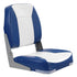 Boat Seat, 480 mm Low Back Boat Seat, Folding Boat Chair with Thickened Sponge Padding and Hinge, Fold-Down Boat Captain Chair for Fishing Boat, Sightseeing Boat, Speedboat, Canoe, 1-Piece