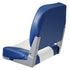Boat Seat, 480 mm Low Back Boat Seat, Folding Boat Chair with Thickened Sponge Padding and Hinge, Fold-Down Boat Captain Chair for Fishing Boat, Sightseeing Boat, Speedboat, Canoe, 1-Piece