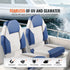 Boat Seats, 555 mm High Back Boat Seat, Folding Boat Chair with Thickened Sponge Padding and Hinge, Fold-Down Boat Captain Chairs for Fishing Boat, Sightseeing Boat, Speedboat, Canoe, 2-Pack