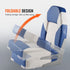 Boat Seats, 555 mm High Back Boat Seat, Folding Boat Chair with Thickened Sponge Padding and Hinge, Fold-Down Boat Captain Chairs for Fishing Boat, Sightseeing Boat, Speedboat, Canoe, 2-Pack