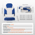 Boat Seats, 555 mm High Back Boat Seat, Folding Boat Chair with Thickened Sponge Padding and Hinge, Fold-Down Boat Captain Chairs for Fishing Boat, Sightseeing Boat, Speedboat, Canoe, 2-Pack