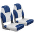 Boat Seats, 555 mm High Back Boat Seat, Folding Boat Chair with Thickened Sponge Padding and Hinge, Fold-Down Boat Captain Chairs for Fishing Boat, Sightseeing Boat, Speedboat, Canoe, 2-Pack