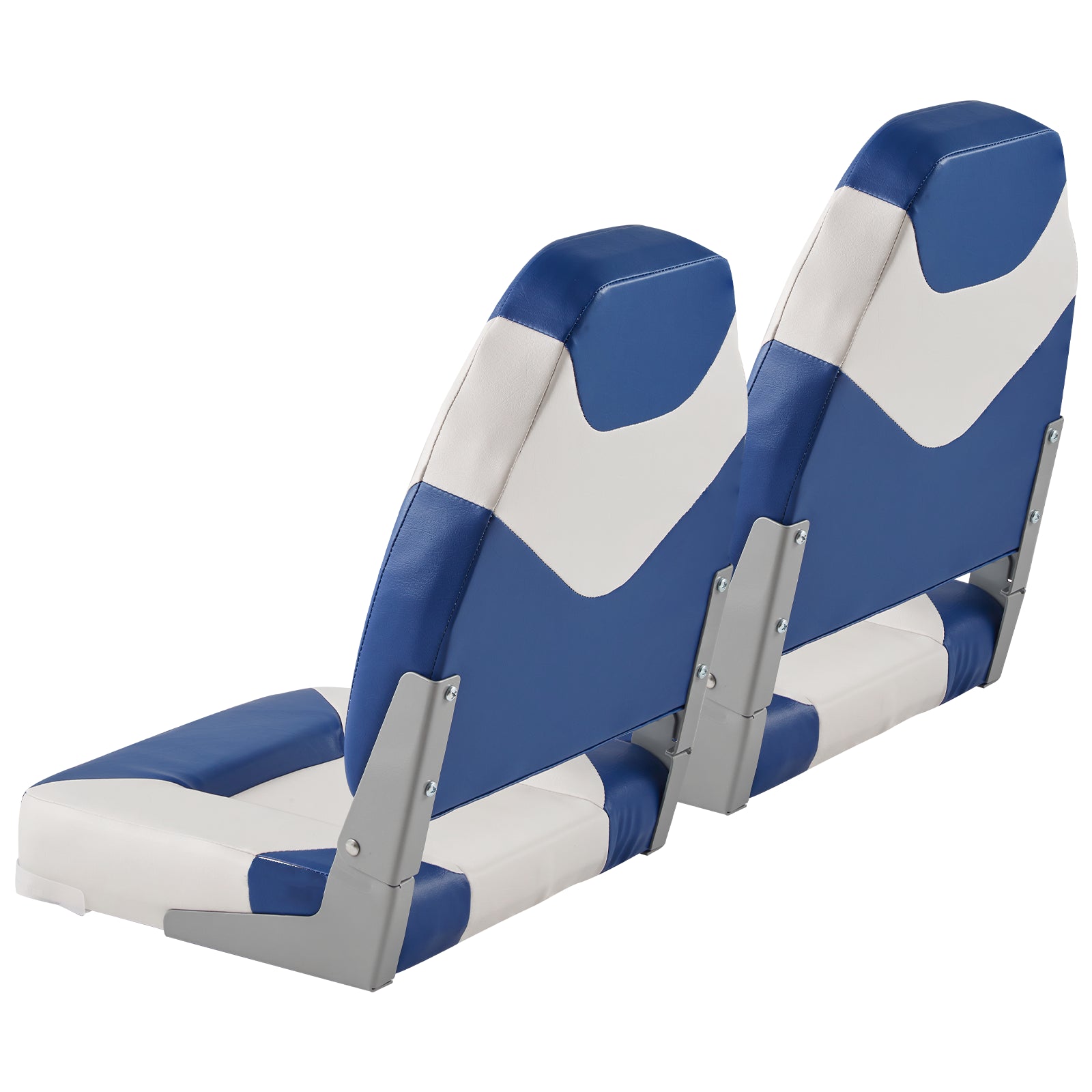Boat Seats, 555 mm High Back Boat Seat, Folding Boat Chair with Thickened Sponge Padding and Hinge, Fold-Down Boat Captain Chairs for Fishing Boat, Sightseeing Boat, Speedboat, Canoe, 2-Pack