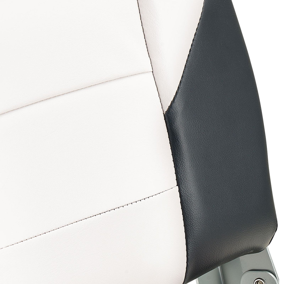 Boat Seat, High Backrest, Folding Fishing Boat Seat with Thickened Sponge Cushion & Waterproof PVC Leather, Aluminum Alloy Hinges, Flip Up Boat Seat for Boats, Yachts, Ships, Black & Grey
