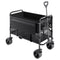 Double Decker Wagon Collapsible, 400L Heavy Duty Folding Wagon Cart, Extended Long Garden Cart with All-Terrain Wheels, Support Up to 450lbs, Outdoor Utility Wagon for Camping, Sports, Shopping