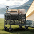Double Decker Wagon Collapsible, 400L Heavy Duty Folding Wagon Cart, Extended Long Garden Cart with All-Terrain Wheels, Support Up to 450lbs, Outdoor Utility Wagon for Camping, Sports, Shopping