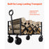 120L Folding Wagon Cart 225lb Heavy Duty Utility Cart All Terrain