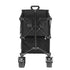 Foldable Double Decker Wagon, 400L Collapsible Wagon Cart with All-Terrain Wheels, Heavy Duty Folding Wagon Cart 350-450 lb Weight Capacity for Camping, Shopping, Garden, 52" Extra Long Extender