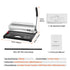 Binding Machine, Comb Binding Machine 21-Holes Binding 450 Sheets, Book Binder Machine with 100 PCS 3/8'' Comb Binding Spines, for Letter Size, A4, A5