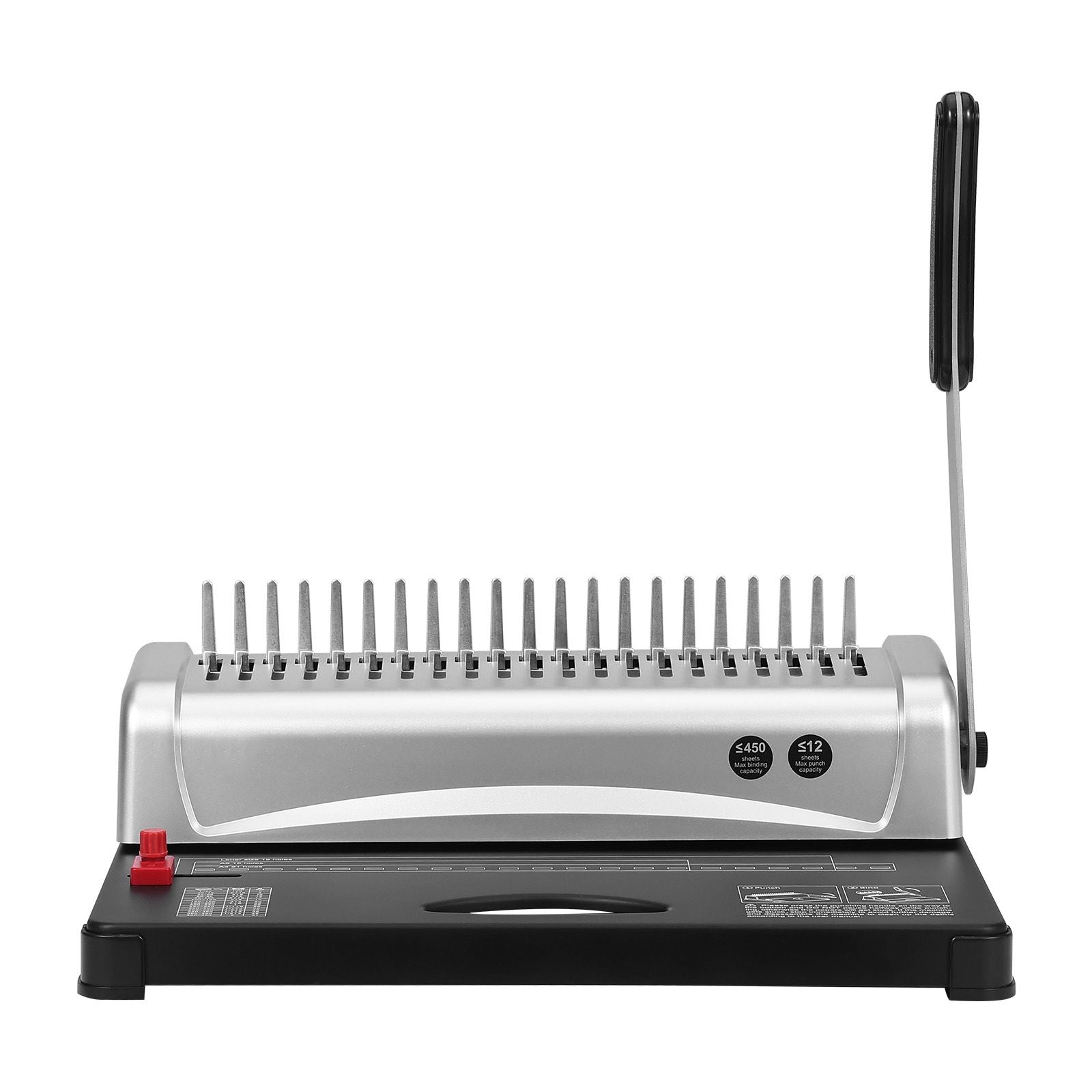 Binding Machine, Comb Binding Machine 21-Holes Binding 450 Sheets, Book Binder Machine with 100 PCS 3/8'' Comb Binding Spines, for Letter Size, A4, A5