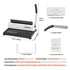 Coil Spiral Binding Machine, Manual Book Maker 34-Holes Binding 120 Sheets, Punch Binder with Adjustable Side Margin, for Letter Size, A4, A5