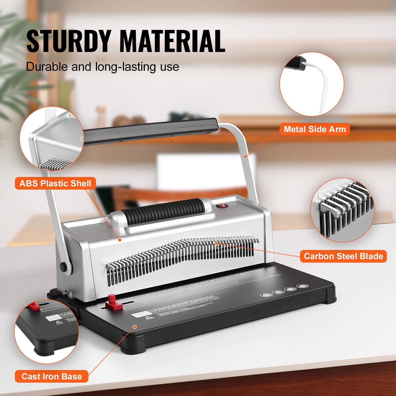 Electric Coil Binding Machine 46 Hole Spiral Binder 500 Sheets A4 A5