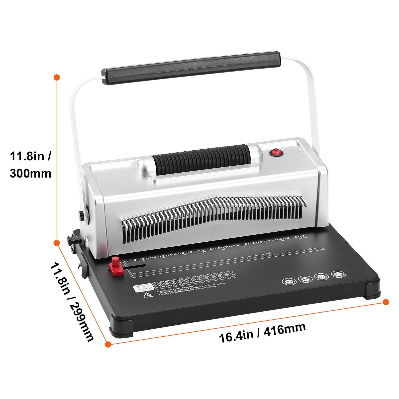 Electric Coil Binding Machine 46 Hole Spiral Binder 500 Sheets A4 A5