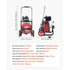 VEVOR 30m x 10.5mm Electric Drain Cleaner, Auto Feed Sewer Auger, 8 Cutters