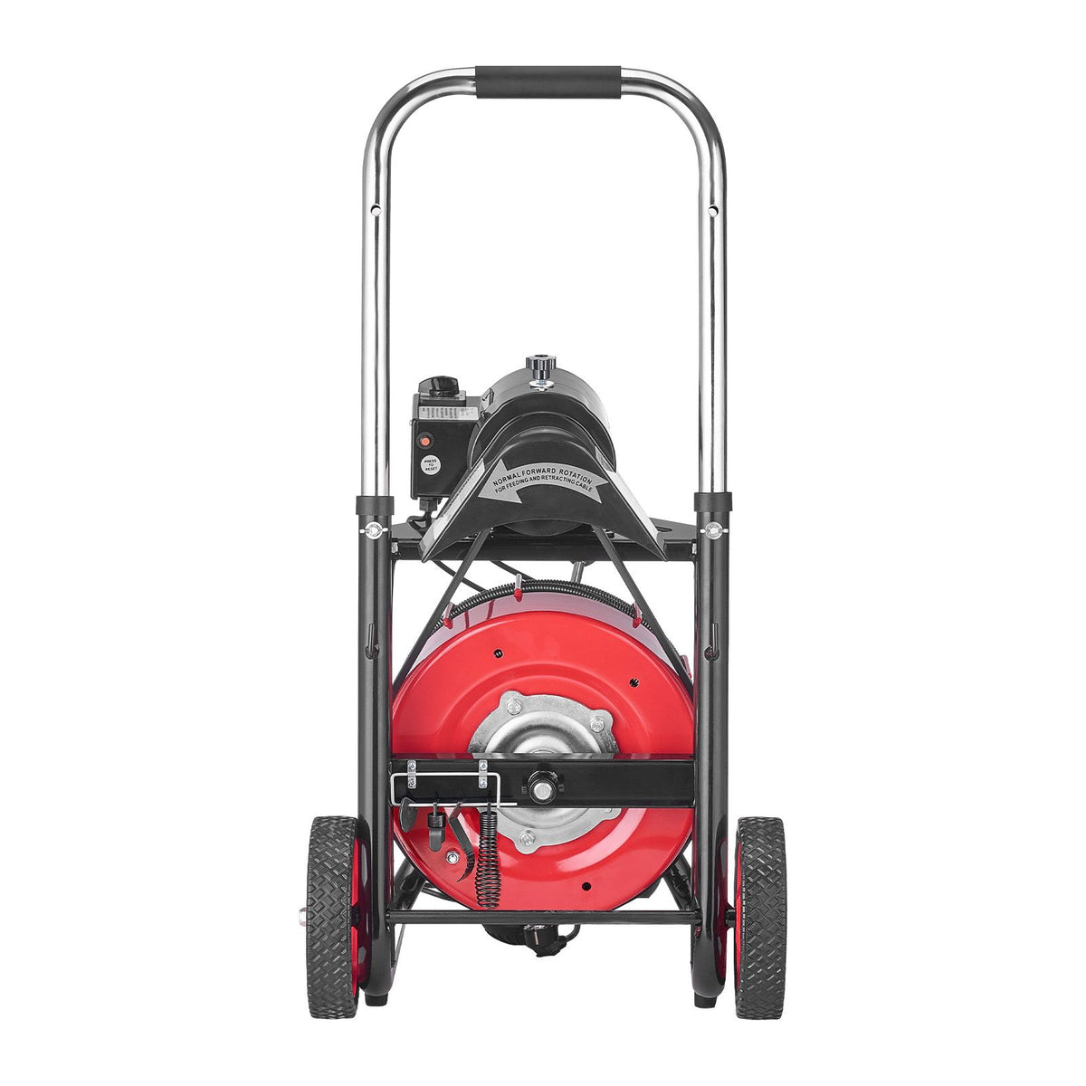VEVOR 30m x 10.5mm Electric Drain Cleaner, Auto Feed Sewer Auger, 8 Cutters