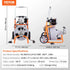 Drain Cleaner Machine 100FT x 3/8 Inch, Auto Feed Sewer Snake Drain Auger on Wheels, Portable Drain Cleaning Machine with 8 Cutters & Air-activated Foot Switch for 2" to 4" Pipes
