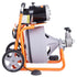 Drain Cleaner Machine 100FT x 3/8 Inch, Auto Feed Sewer Snake Drain Auger on Wheels, Portable Drain Cleaning Machine with 8 Cutters & Air-activated Foot Switch for 2" to 4" Pipes