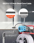 Drain Cleaner Machine 30m x 13mm, Auto Feed Sewer Snake Drain Auger on Wheels, Portable Drain Cleaning Machine with 8 Cutters & Air-Activated Foot Switch for 50mm to 150mm Pipes