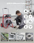 Drain Cleaner Machine 30m x 13mm, Auto Feed Sewer Snake Drain Auger on Wheels, Portable Drain Cleaning Machine with 8 Cutters & Air-Activated Foot Switch for 50mm to 150mm Pipes