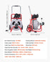 Drain Cleaner Machine 30m x 13mm, Auto Feed Sewer Snake Drain Auger on Wheels, Portable Drain Cleaning Machine with 8 Cutters & Air-Activated Foot Switch for 50mm to 150mm Pipes