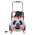 Drain Cleaner Machine 30m x 13mm, Auto Feed Sewer Snake Drain Auger on Wheels, Portable Drain Cleaning Machine with 8 Cutters & Air-Activated Foot Switch for 50mm to 150mm Pipes