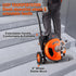 50FT x 3/8 Inch Drain Cleaner Machine Sewer Auger Auto Feed with 4 Cutter & Air-Activated Foot Switch for 2" to 4" Pipes