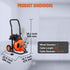 50FT x 3/8 Inch Drain Cleaner Machine Sewer Auger Auto Feed with 4 Cutter & Air-Activated Foot Switch for 2" to 4" Pipes