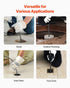 Drain Cleaner Machine 30m x 19mm, Auto Feed Sewer Snake Auger on Wheels, Portable Drain Cleaning Machine with 4 Cutters & Air-activated Foot Switch for 100mm to 200mm Pipes