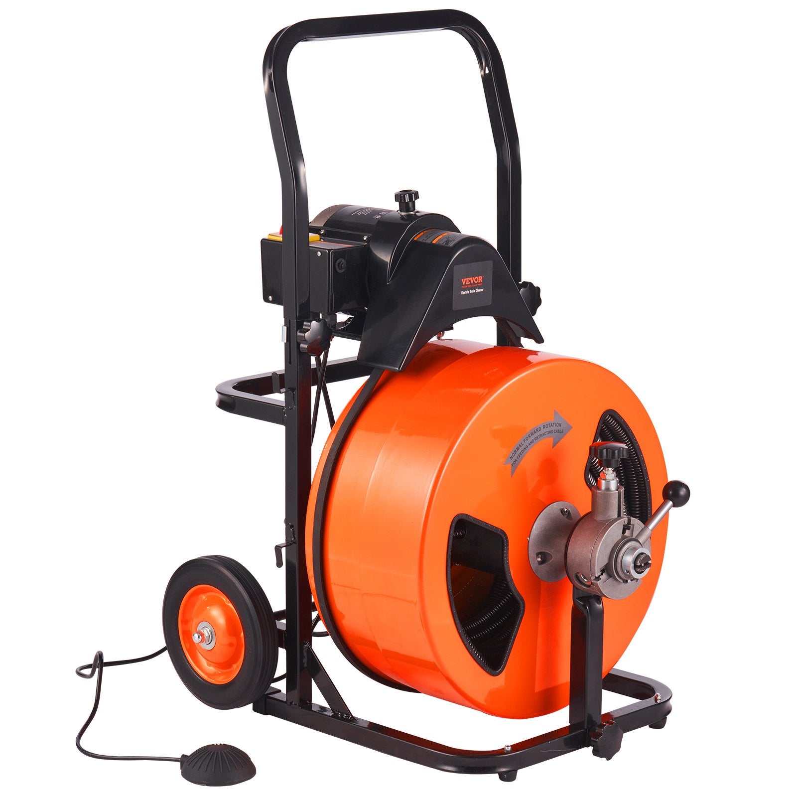 Drain Cleaner Machine Electric Drain Auger 100 FT x 3/4In Auto Feed