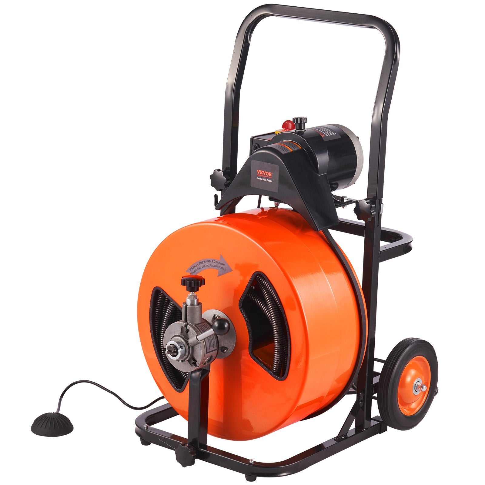 Drain Cleaner Machine Electric Drain Auger 100 FT x 3/4In Auto Feed