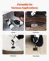 Drain Cleaner Machine 30m x 9.5mm, Auto Feed Sewer Snake Auger on Wheels, Portable Drain Cleaning Machine with 4 Cutters & Air-activated Foot Switch for 50mm to 100mm Pipes
