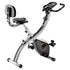 Folding Exercise Bike, Foldable Fitness Stationary Bike, Adjustable Magnetic Resistance Stationary Bike, Upright Indoor Cycling Bike for Home Gym Workout, Comfortable Seat Cushion, LCD Monitor