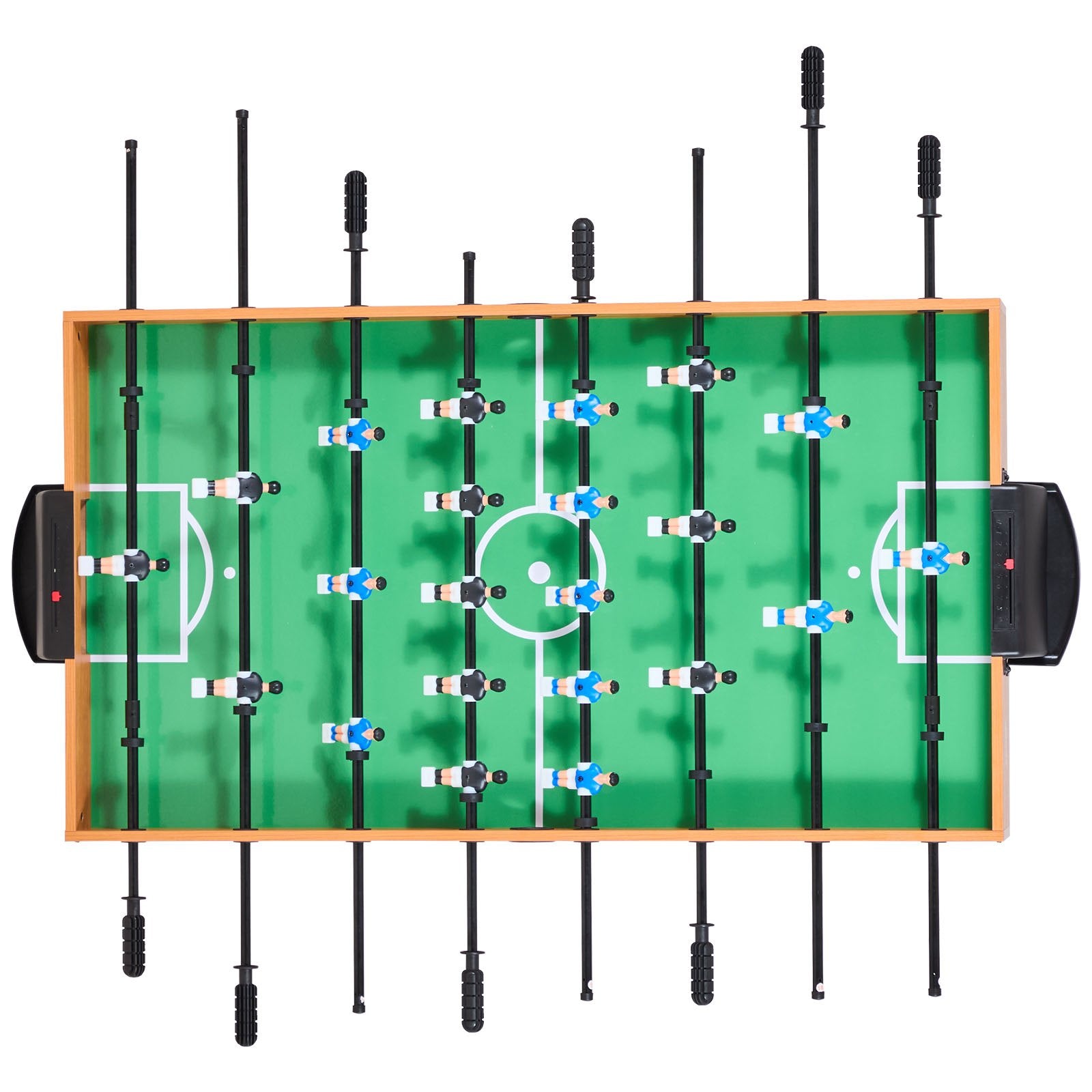 Folding Foosball Table, 106 cm Standard Size Table, Indoor Full Size Foosball Tables for Home, Family, and Game Room, Durable Soccer Set, Includes 2 Balls
