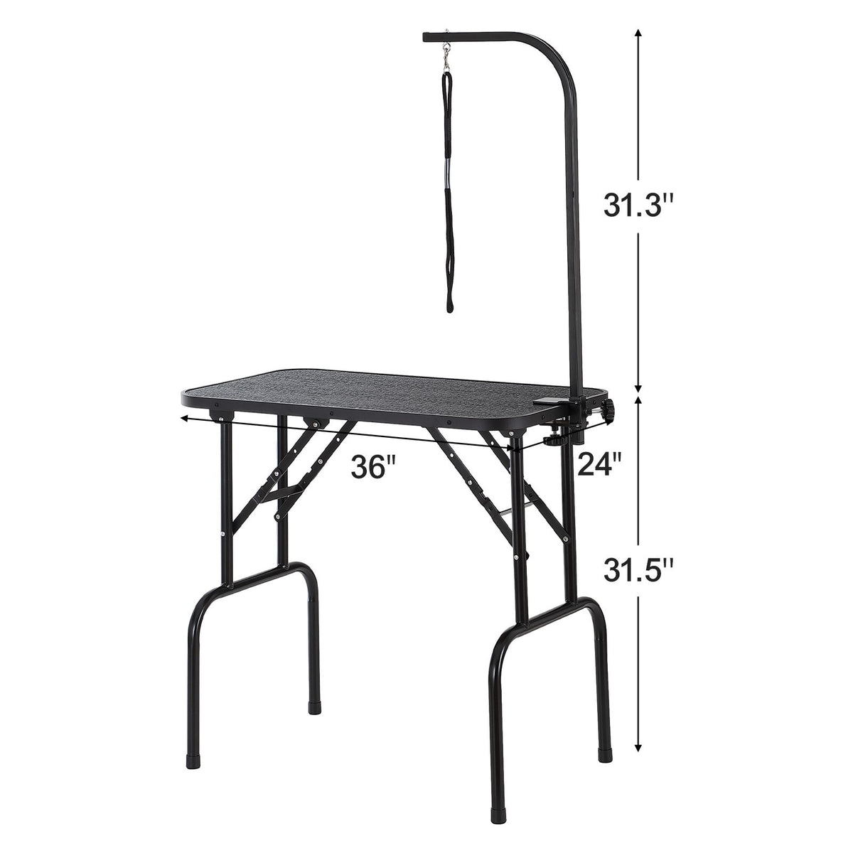 Foldable Dog Grooming Table 808x460mm Stainless Steel Arm Clamp Stand