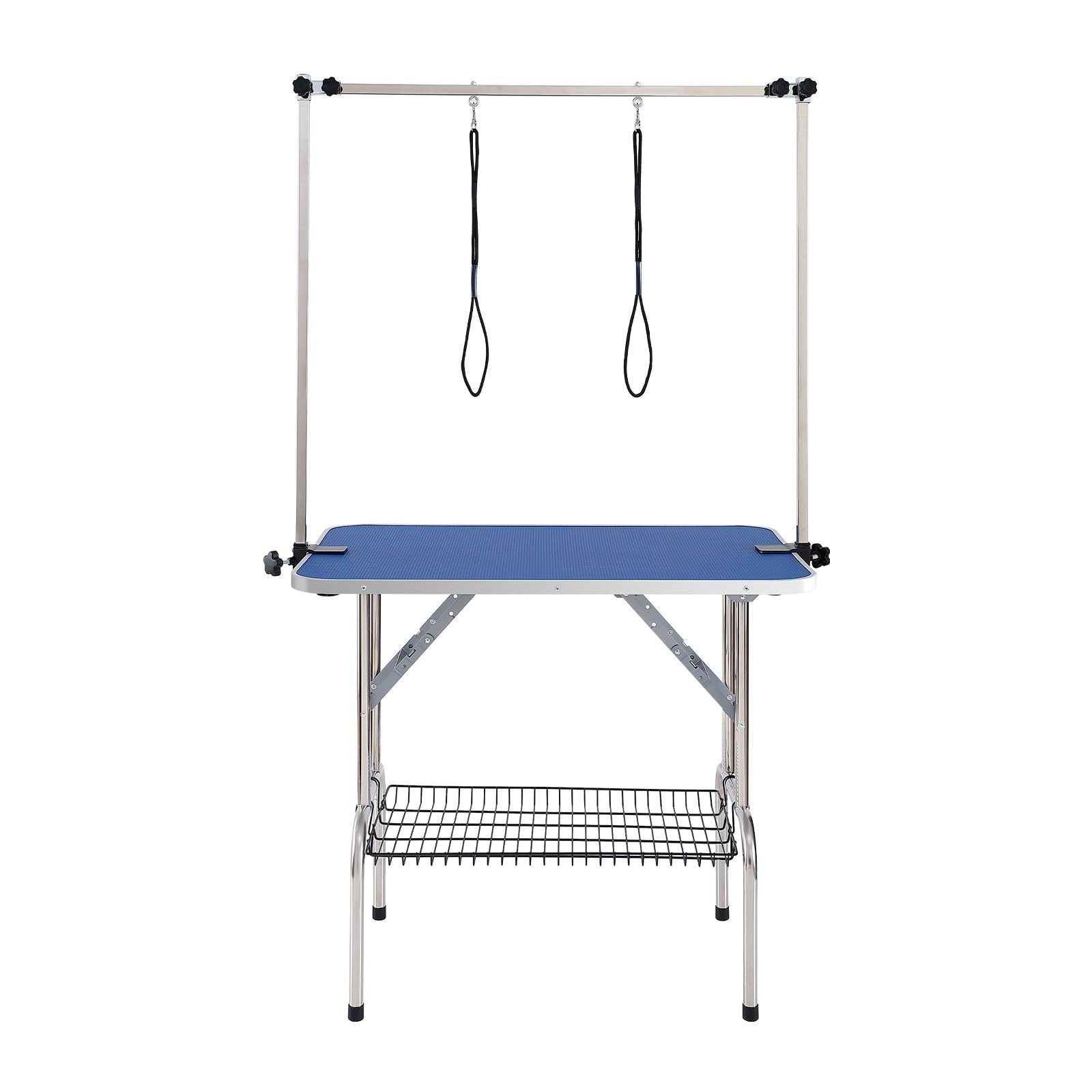 36in Foldable Pet Grooming Table with Double Arms & Clamp 150kg Capacity