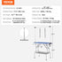 VEVOR Pet Grooming Table Two Arms with Clamp, 915 x 610mm Dog Grooming Station, Foldable Pets Grooming Stand for Medium and Small Dogs, Free Two No Sit Haunch Holder with Grooming Loop, Bearing 150kg