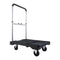 Foldable Push Cart Dolly, 149.69 kg Capacity, Folding Platform Truck with Swivel Wheels, Moving Platform Hand Truck Flatbed Cart, Adjustable Push Handle, for Easy Storage, 680 x 495 x 115 mm