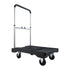 Foldable Push Cart Dolly, 149.69 kg Capacity, Folding Platform Truck with Swivel Wheels, Moving Platform Hand Truck Flatbed Cart, Adjustable Push Handle, for Easy Storage, 680 x 495 x 115 mm