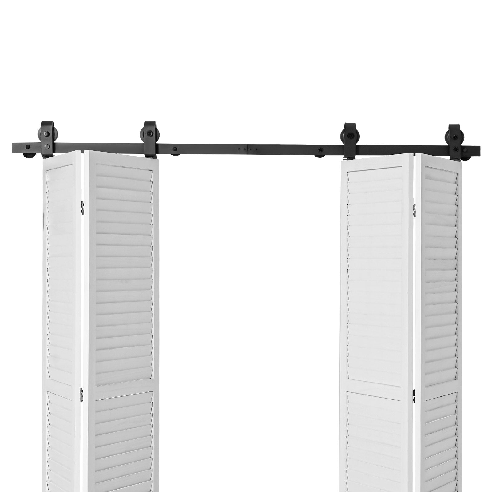 Bi-Folding Sliding Barn Door Hardware Track Kit, 64