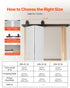 Bi-Folding Sliding Barn Door Hardware Track Kit 40" for Two 18" Doors