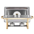 Chafing Dish Buffet Set, 4 Qt 2 Pack, Stainless Steel Chafer with 4 Half Size Pans, Rectangle Catering Warmer Server with Glass Lid Water Pan Folding Stand Fuel Holder, for Wedding Party Banquet