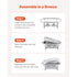8 Qt 2 Pack Rectangle Chafing Dish Buffet Set Fullsize Pan Stainless Steel